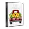 Stupell Industries Hello Summer Quote Sunflower Flower Patriotic Truck Framed Giclee Art
